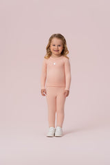 CONJUNTO CANELADO ROSA COM APLICAÇÃO PETIT CHERIE