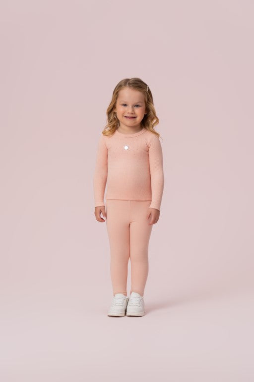 CONJUNTO CANELADO ROSA COM APLICAÇÃO PETIT CHERIE