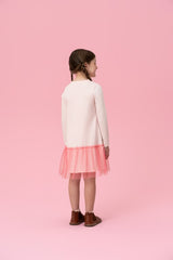 VESTIDO DE PLUSH COM BABADO DE TULE MON SUCRÉ