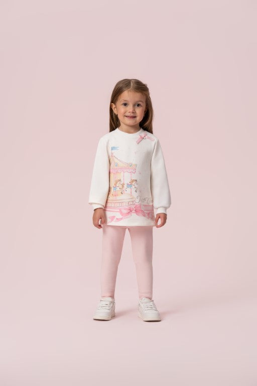 CONJUNTO DE MOLETOM CARROSSEL E LEGGING PETIT CHERIE