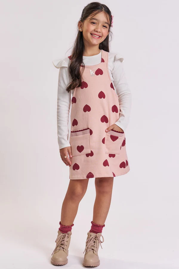 SALOPETE EM MOLETOM COM PELUCIA E BLUSA CANELADA KUKIÊ