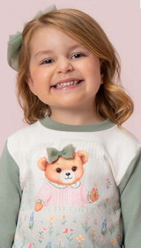CONJUNTO MOLETOM URSO E SAIA DE TULE PETIT CHERIE