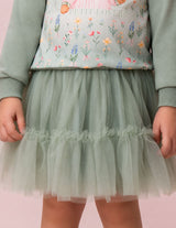 CONJUNTO MOLETOM URSO E SAIA DE TULE PETIT CHERIE