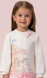 CONJUNTO DE MOLETOM CARROSSEL E LEGGING PETIT CHERIE