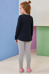 CONJUNTO BLUSA EM COTTON E LEGGIN JACQUARD KIM INFANTI