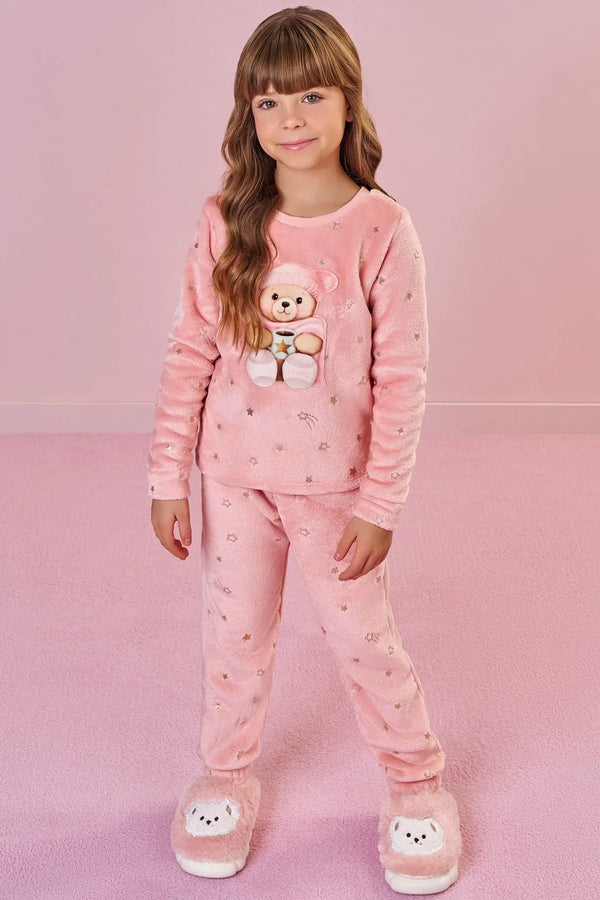 CONJUNTO DE PIJAMA EM PELO INFANTI