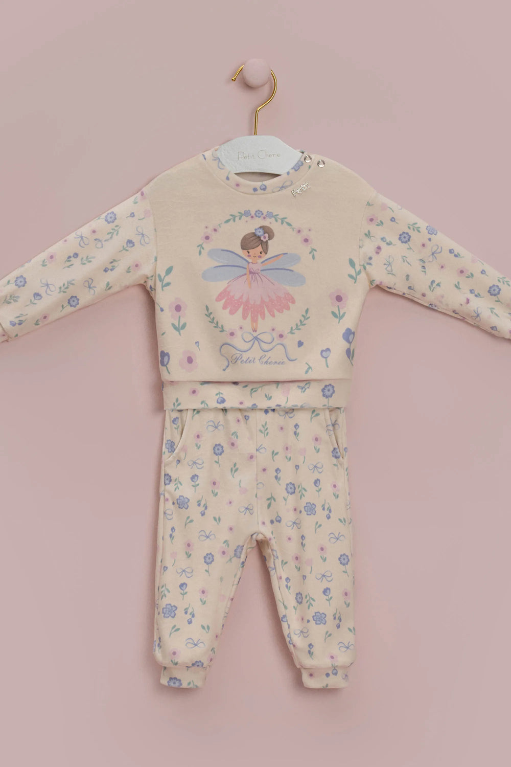 CONJUNTO BEBÊ DE MOLETOM EM PLUSH PETIT CHERIE