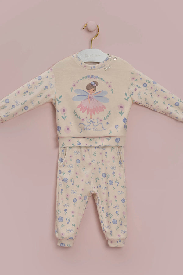 CONJUNTO BEBÊ DE MOLETOM EM PLUSH PETIT CHERIE