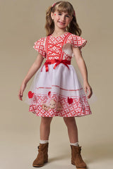 VESTIDO CAIPIRA CORAÇÕES INFANTI