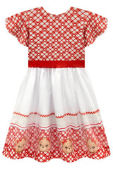 VESTIDO CAIPIRA CORAÇÕES INFANTI